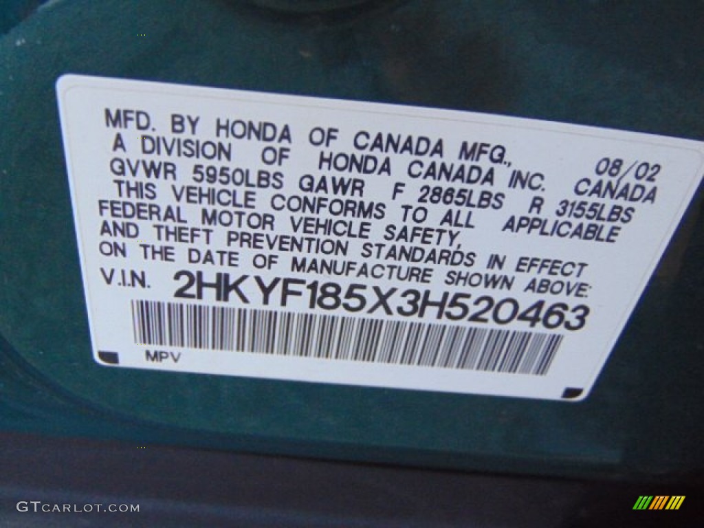 2003 Pilot EX-L 4WD - Evergreen Pearl / Saddle photo #19