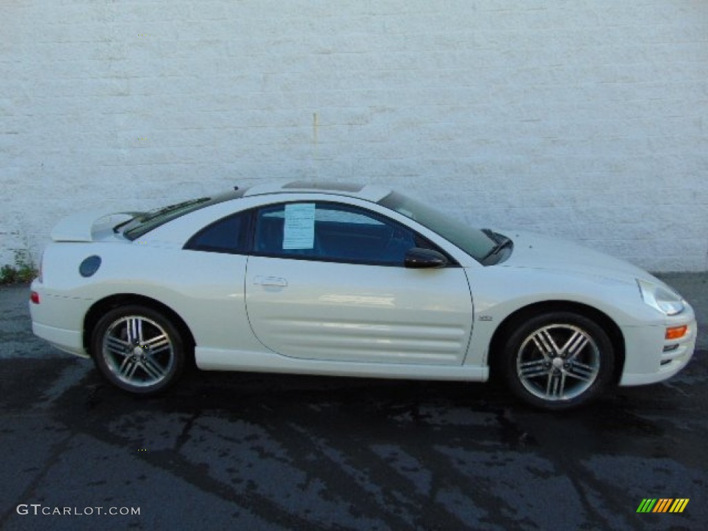 2003 Eclipse GTS Coupe - Dover White Pearl / Midnight photo #2