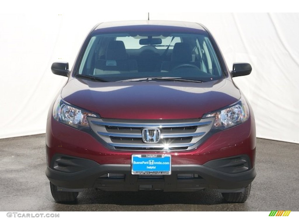 2014 CR-V LX - Basque Red Pearl II / Gray photo #2