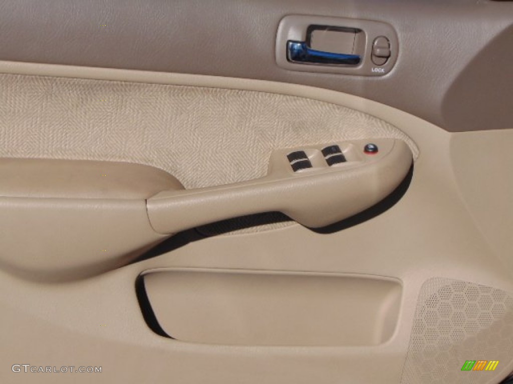 2002 Civic LX Sedan - Clover Green Metallic / Beige photo #10