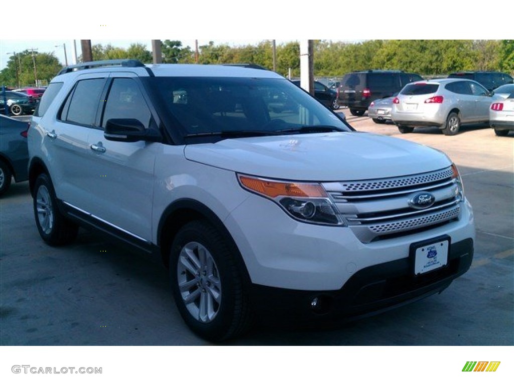 2015 Explorer XLT - Oxford White / Charcoal Black photo #7