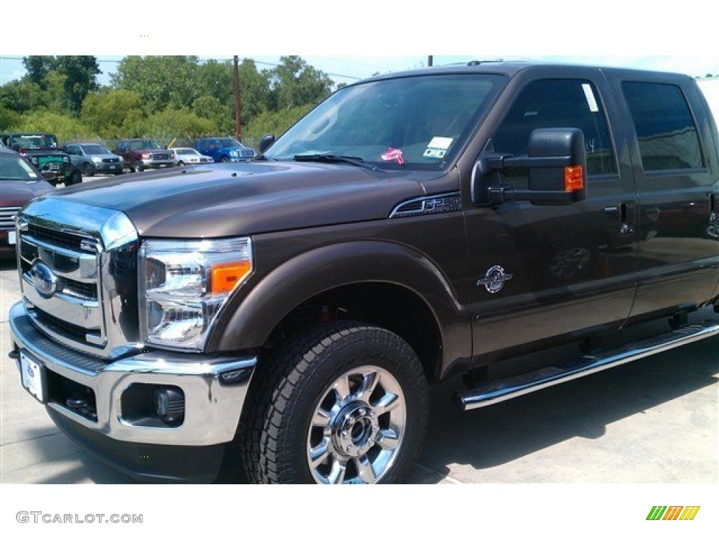 2015 F250 Super Duty Lariat Crew Cab 4x4 - Caribou / Adobe photo #2