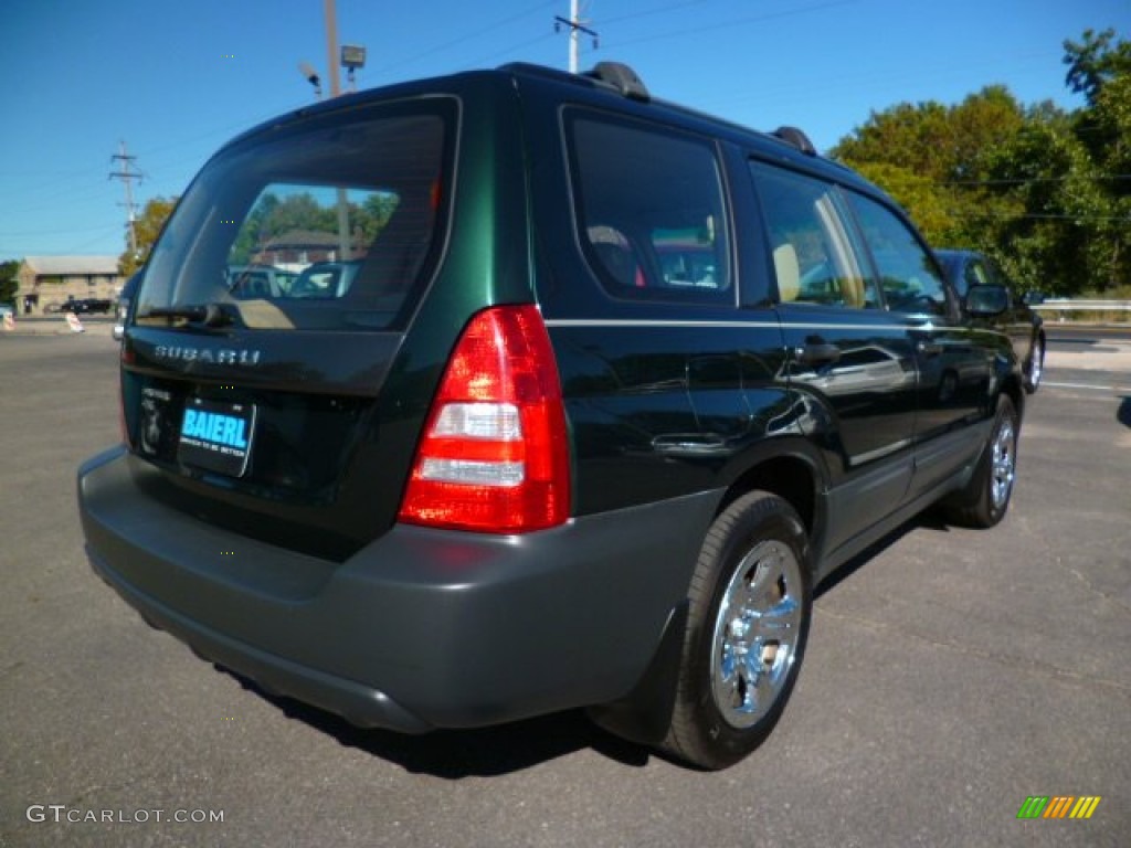 2005 Forester 2.5 X - Woodland Green Pearl / Beige photo #7