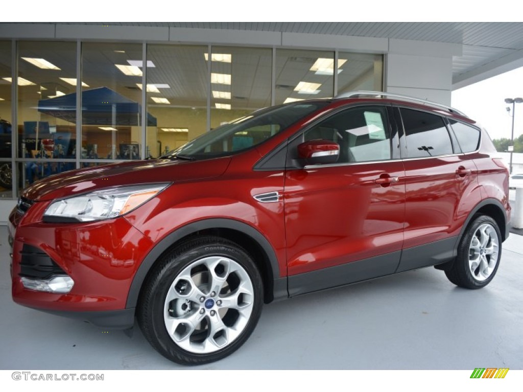 2014 Escape Titanium 2.0L EcoBoost - Ruby Red / Medium Light Stone photo #3