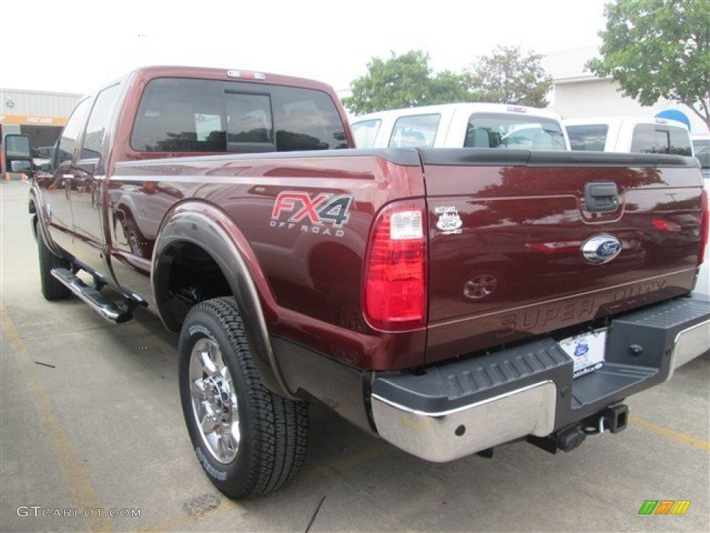 2015 F350 Super Duty Lariat Crew Cab 4x4 - Bronze Fire / Adobe photo #33