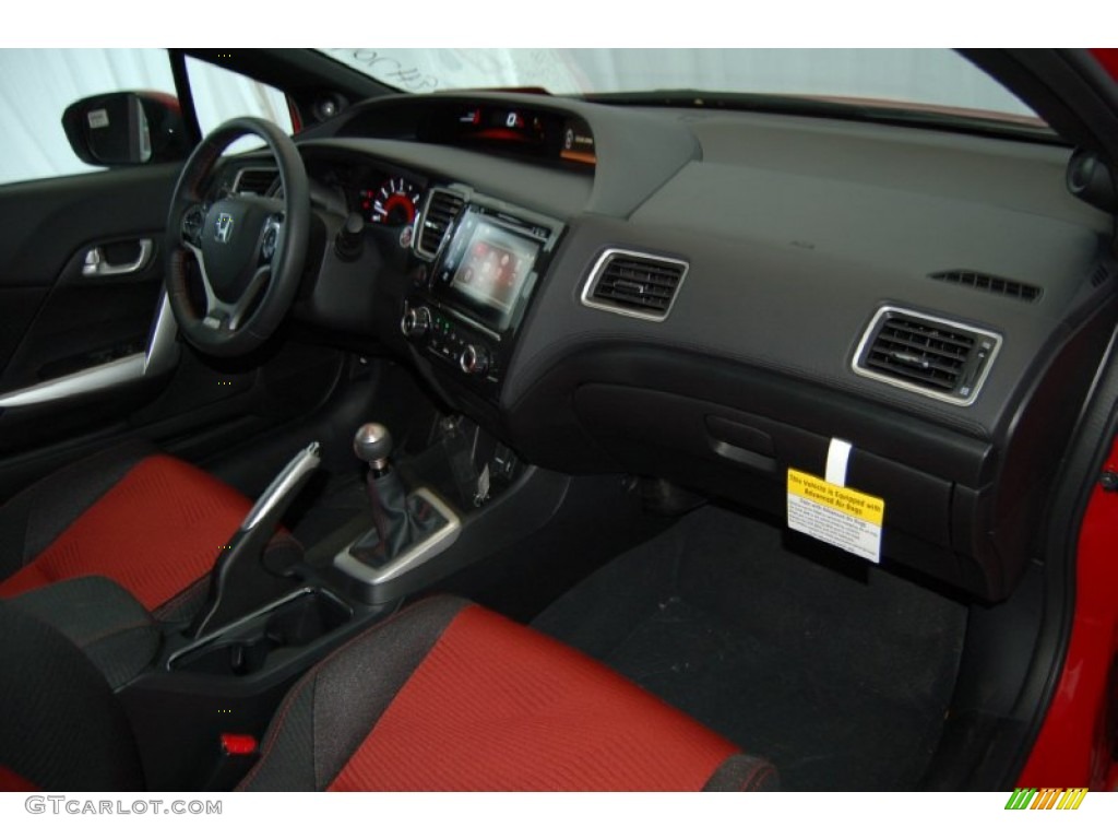 2014 Honda Civic Si Coupe Black/Red Dashboard Photo #97581444