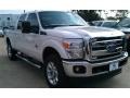 2015 White Platinum Ford F250 Super Duty Lariat Crew Cab 4x4  photo #9