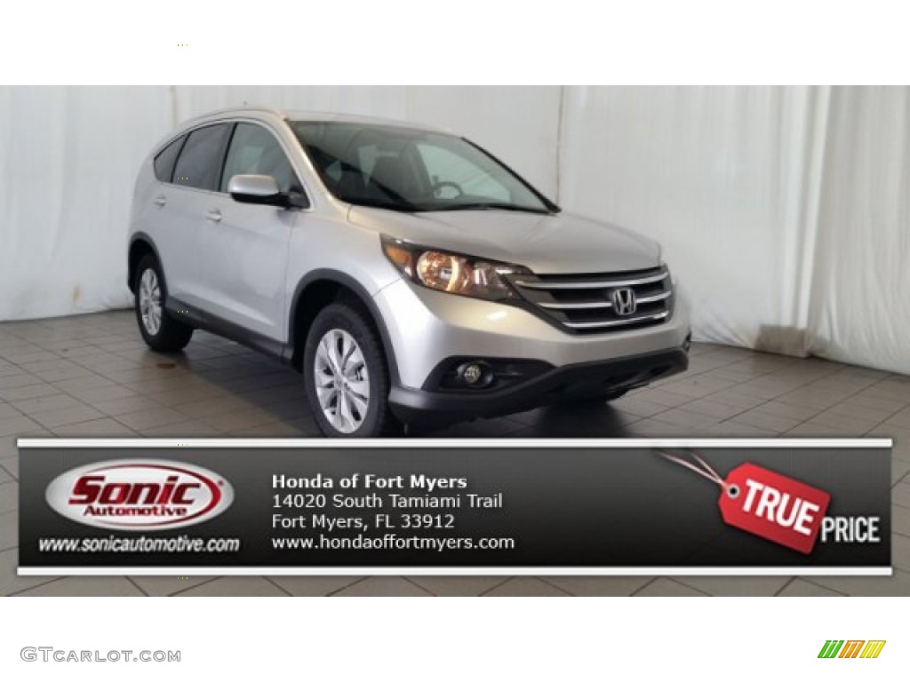 2014 CR-V EX-L - Alabaster Silver Metallic / Black photo #1