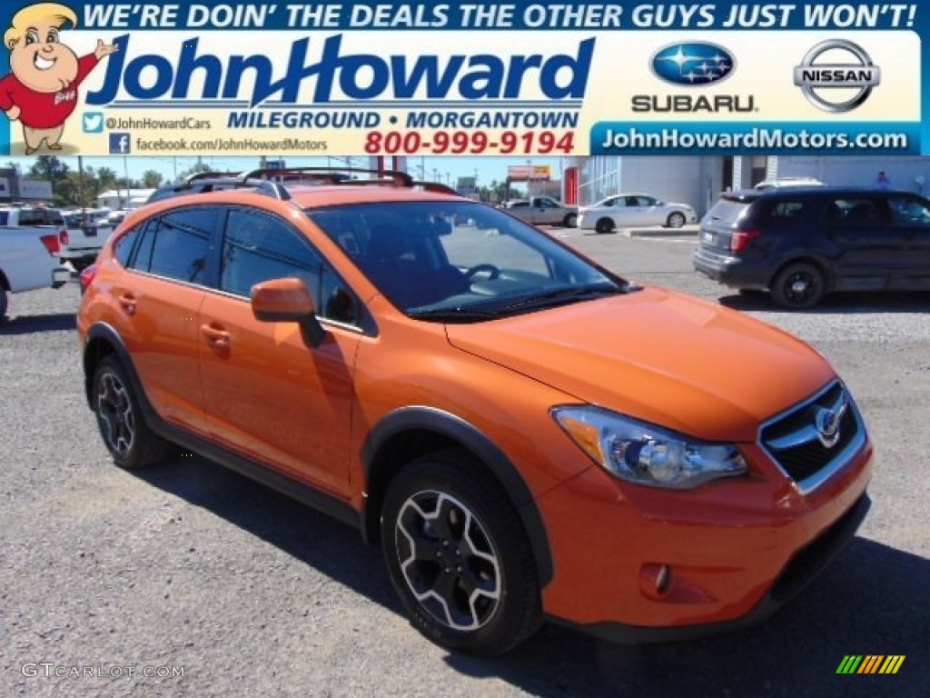 2014 XV Crosstrek 2.0i Premium - Tangerine Orange Pearl / Black photo #1