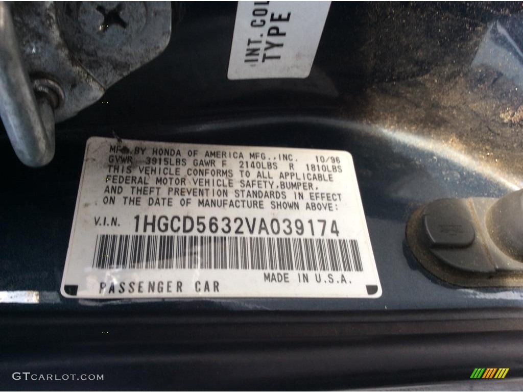 1997 Accord LX Sedan - Mystic Blue Pearl / Gray photo #2