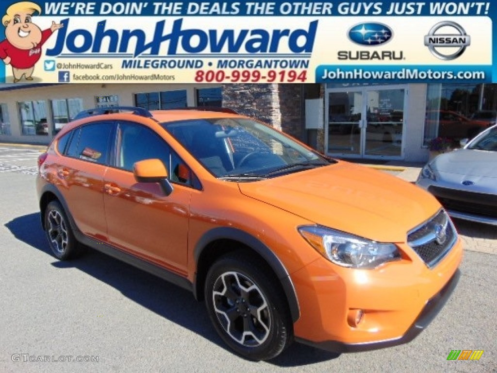 2014 XV Crosstrek 2.0i Premium - Tangerine Orange Pearl / Black photo #1