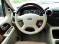 2006 Ford Expedition Castano Brown Leather Interior Steering Wheel Photo