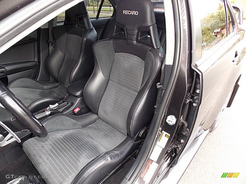 Black Leather/Sueded Fabric Interior 2010 Mitsubishi Lancer Evolution MR Photo #97590481