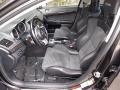 2010 Mitsubishi Lancer Evolution Black Leather/Sueded Fabric Interior Front Seat Photo