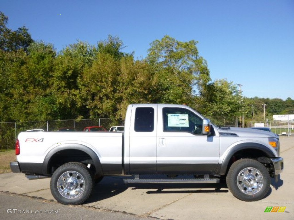 2015 F250 Super Duty Lariat Super Cab 4x4 - Ingot Silver / Steel photo #5