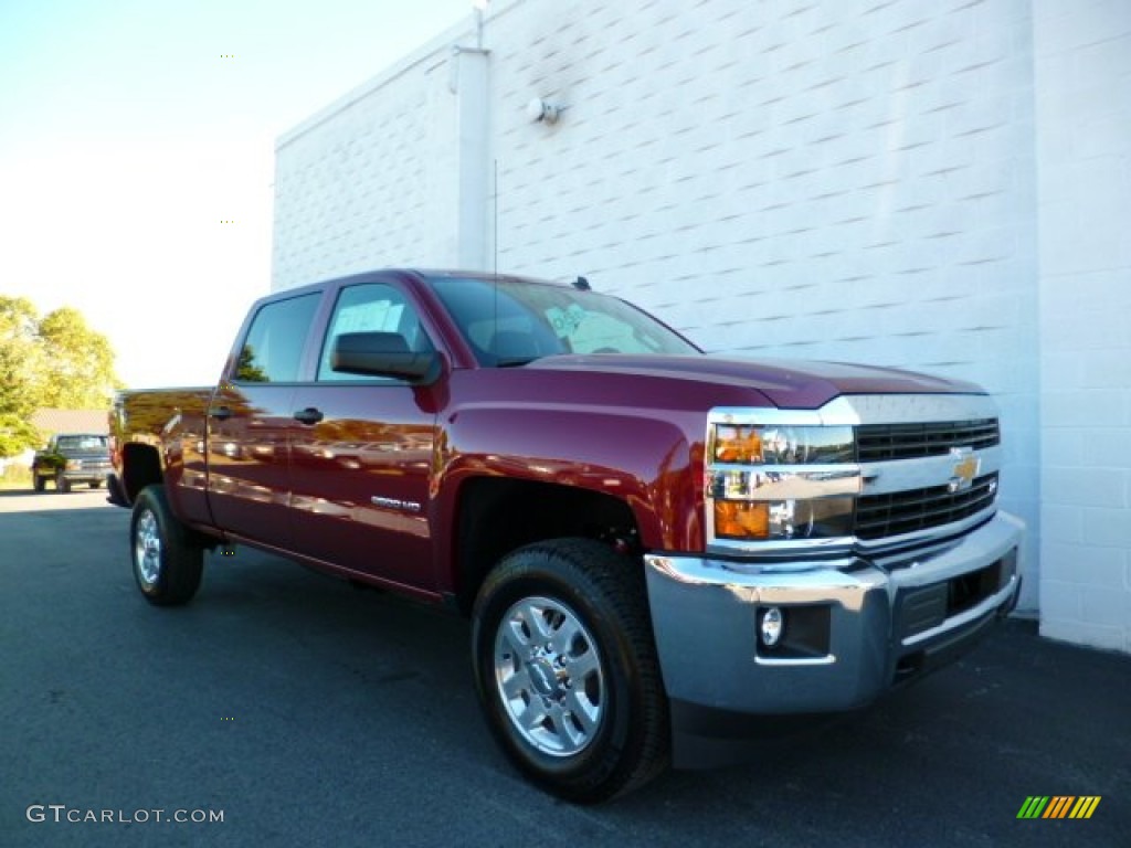 2015 Silverado 2500HD LT Crew Cab 4x4 - Deep Ruby Metallic / Jet Black photo #1