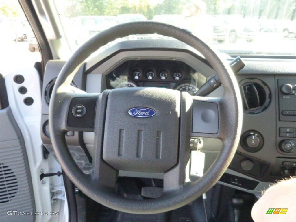 2015 Ford F350 Super Duty XL Regular Cab 4x4 Plow Truck Steel Steering Wheel Photo #97592955