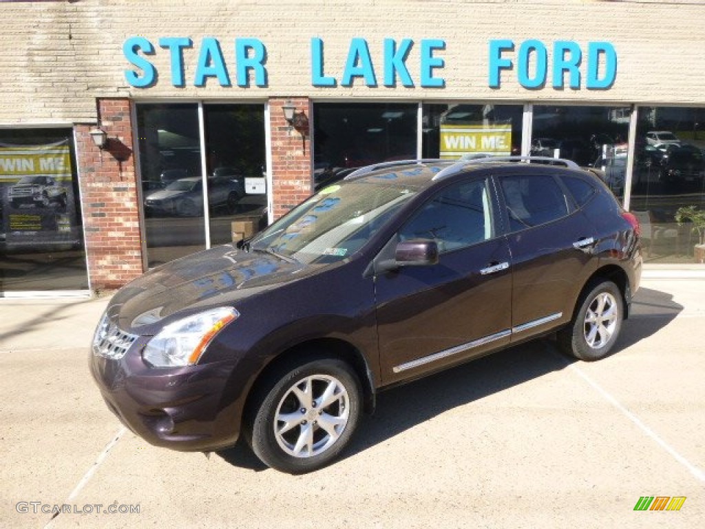 2011 Rogue S AWD - Black Amethyst / Black photo #1