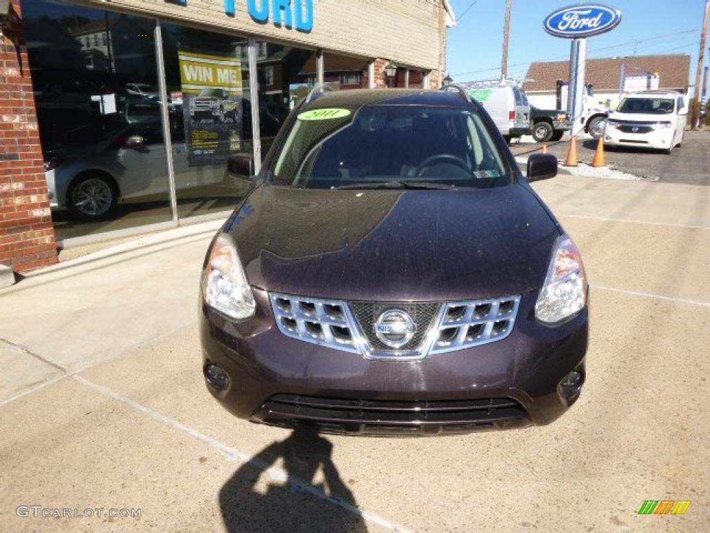 2011 Rogue S AWD - Black Amethyst / Black photo #2