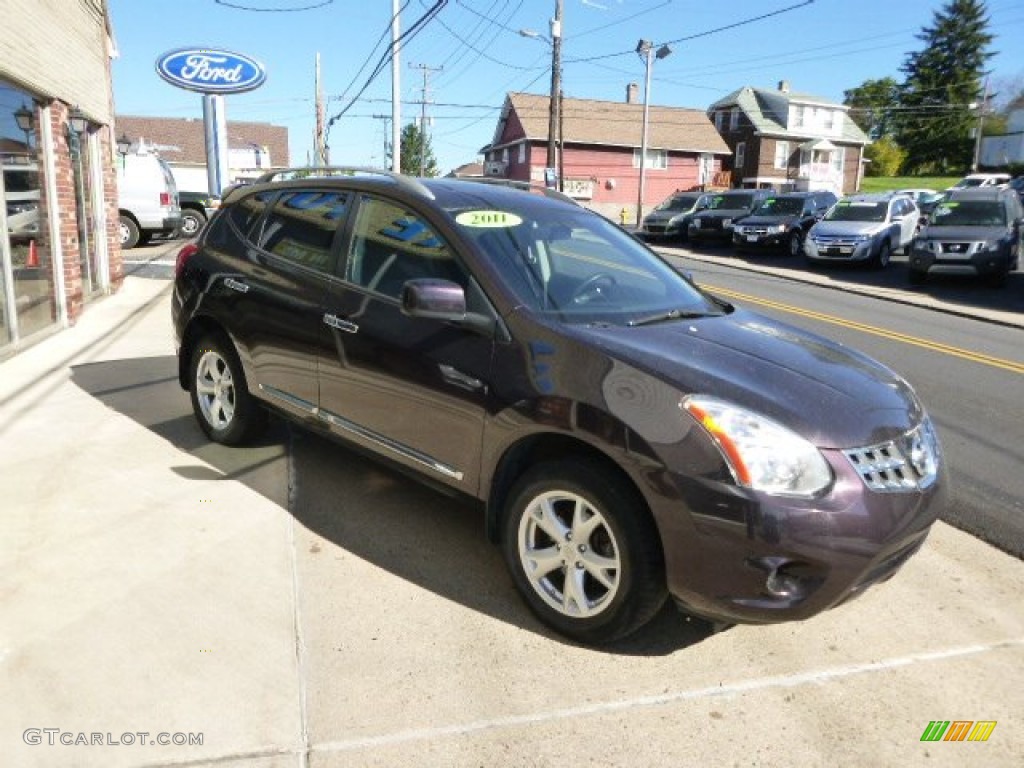 2011 Rogue S AWD - Black Amethyst / Black photo #3