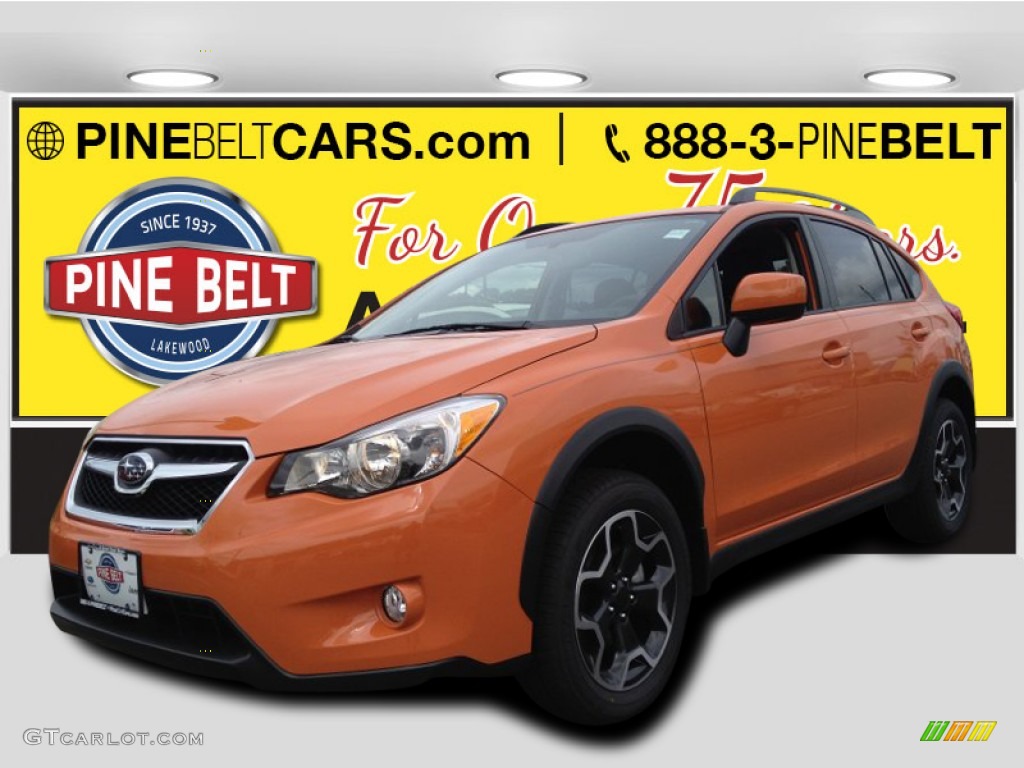 2014 XV Crosstrek 2.0i Limited - Tangerine Orange Pearl / Black photo #1