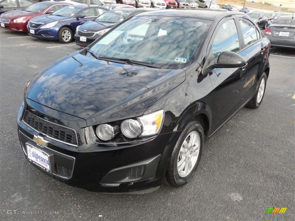 2012 Sonic LS Sedan - Black / Jet Black/Dark Titanium photo #1