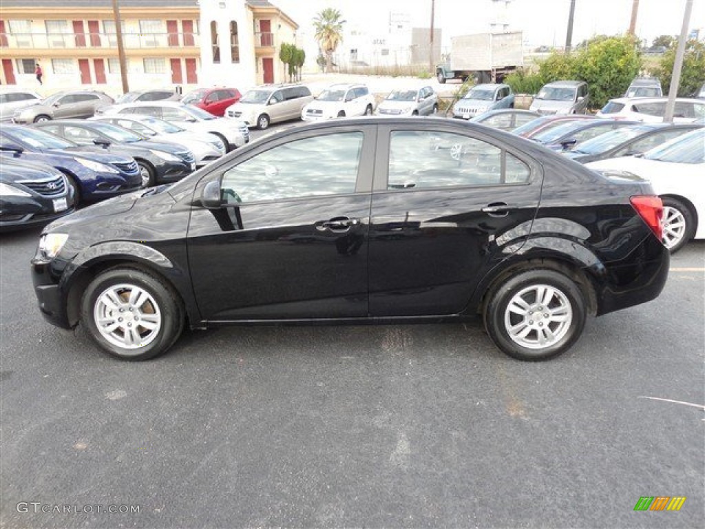 2012 Sonic LS Sedan - Black / Jet Black/Dark Titanium photo #6