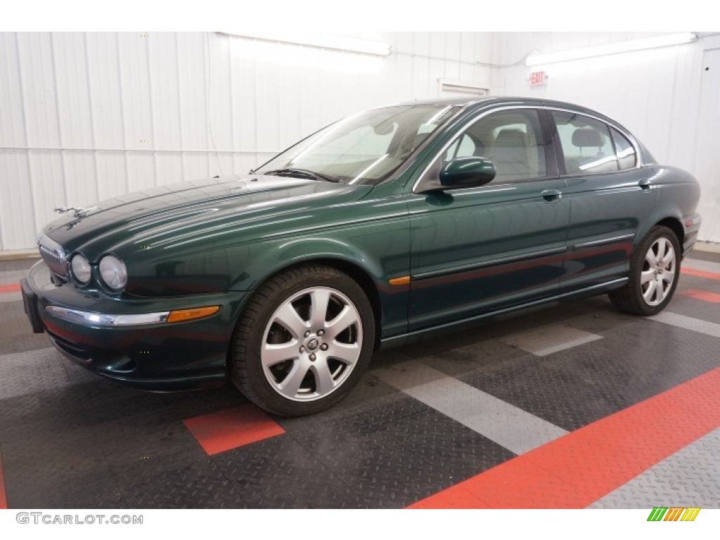2004 X-Type 3.0 - Jaguar Racing Green Metallic / Champagne photo #2