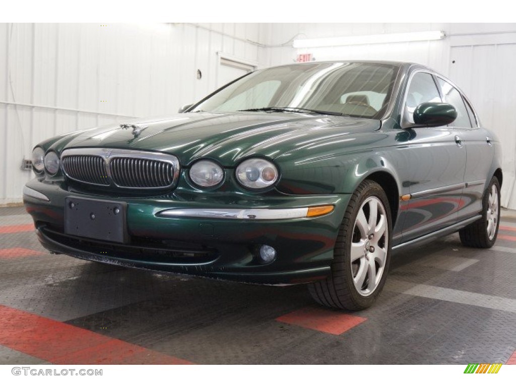 2004 X-Type 3.0 - Jaguar Racing Green Metallic / Champagne photo #3