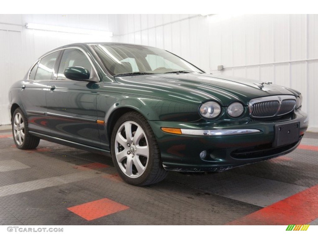 2004 X-Type 3.0 - Jaguar Racing Green Metallic / Champagne photo #5
