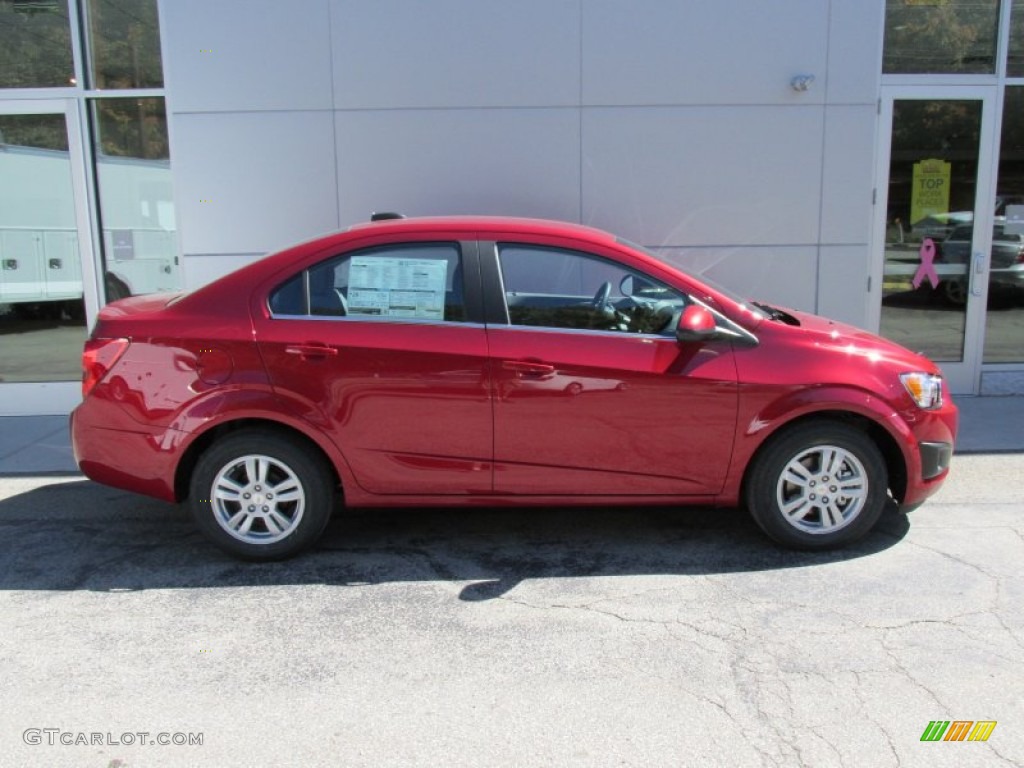 Crystal Red Tintcoat 2015 Chevrolet Sonic LT Sedan Exterior Photo #97601770