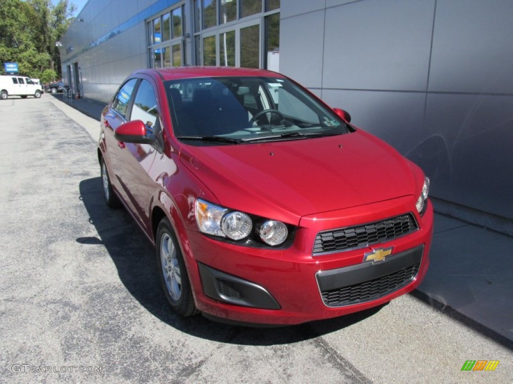 Crystal Red Tintcoat 2015 Chevrolet Sonic LT Sedan Exterior Photo #97601839