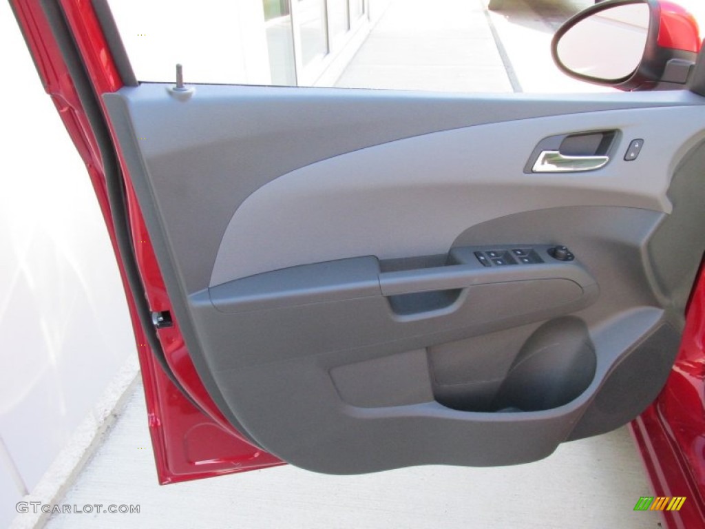 2015 Chevrolet Sonic LT Sedan Dark Pewter/Dark Titanium Door Panel Photo #97601848