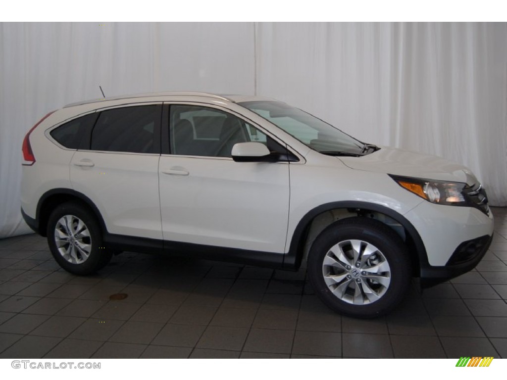 2014 CR-V EX-L AWD - White Diamond Pearl / Black photo #5