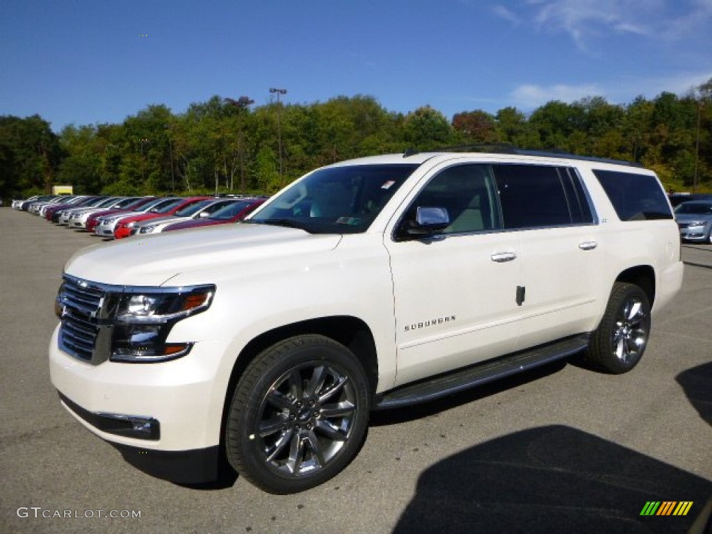 2015 Suburban LTZ 4WD - White Diamond Tricoat / Cocoa/Dune photo #1