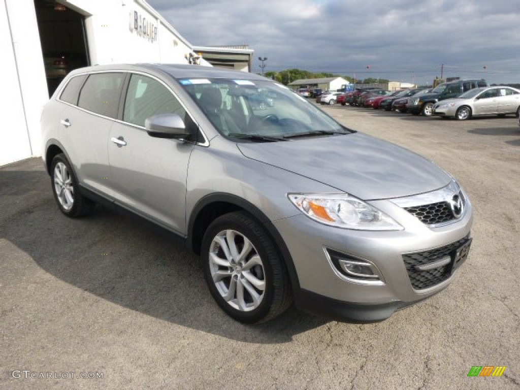 2011 CX-9 Grand Touring AWD - Liquid Silver Metallic / Black photo #3