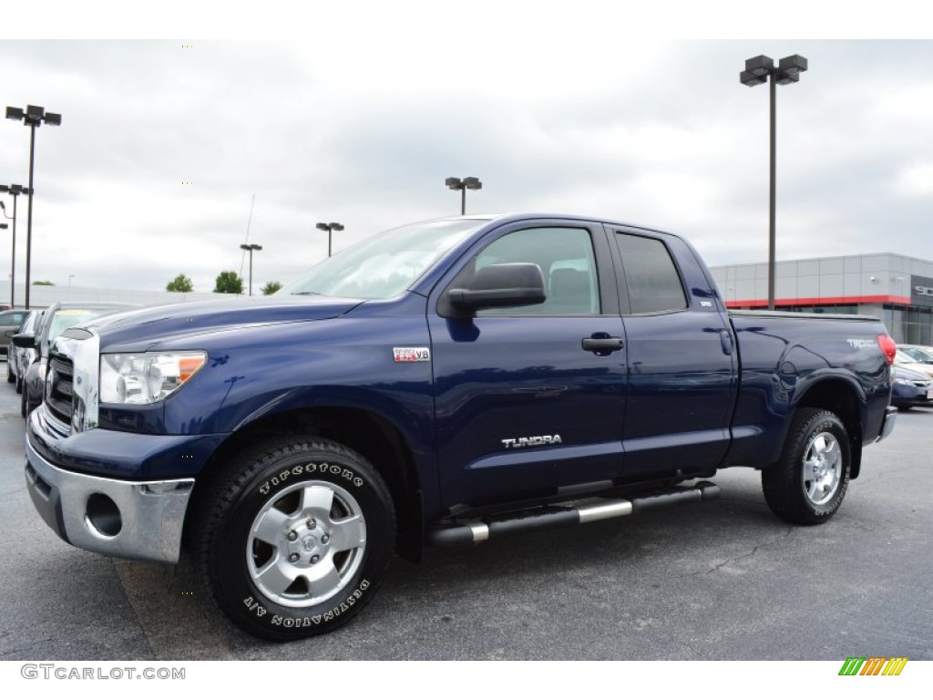 2008 Tundra SR5 Double Cab 4x4 - Blue Streak Metallic / Graphite Gray photo #6