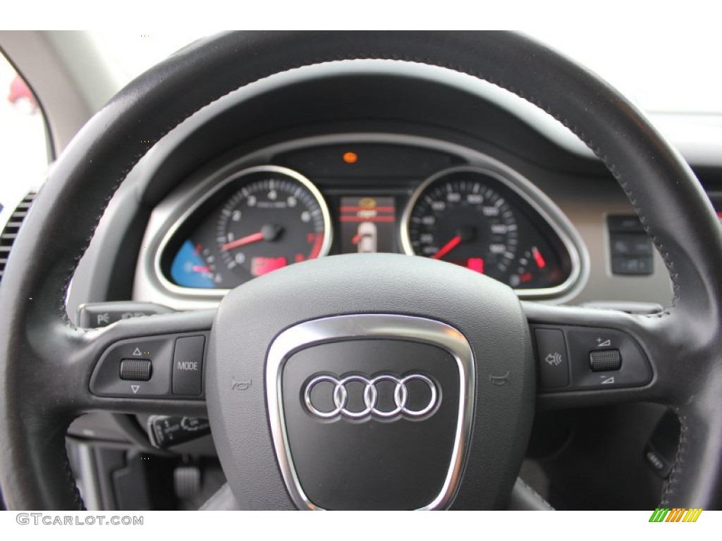 2007 Audi Q7 4.2 quattro Espresso Brown Steering Wheel Photo #97617151