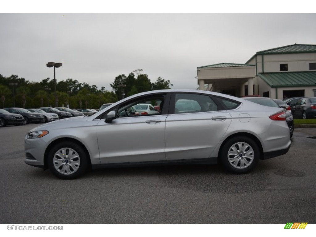 2013 Fusion S - Ingot Silver Metallic / Earth Gray photo #6