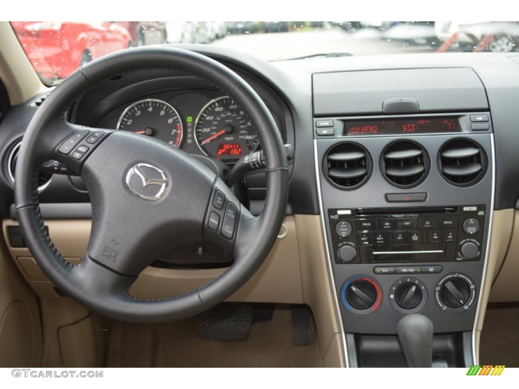 2007 MAZDA6 i Touring Sedan - Smokestone / Beige photo #13