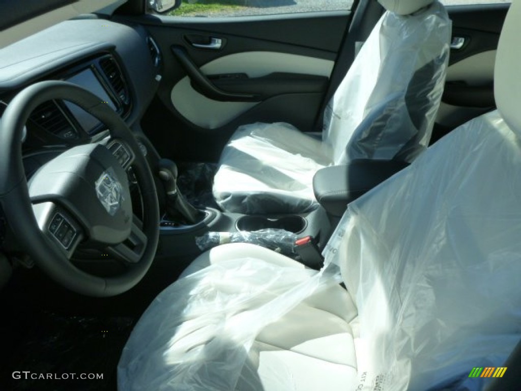 Ceramic White/Tungsten Accent Stitching Interior 2015 Dodge Dart Limited Photo #97620963