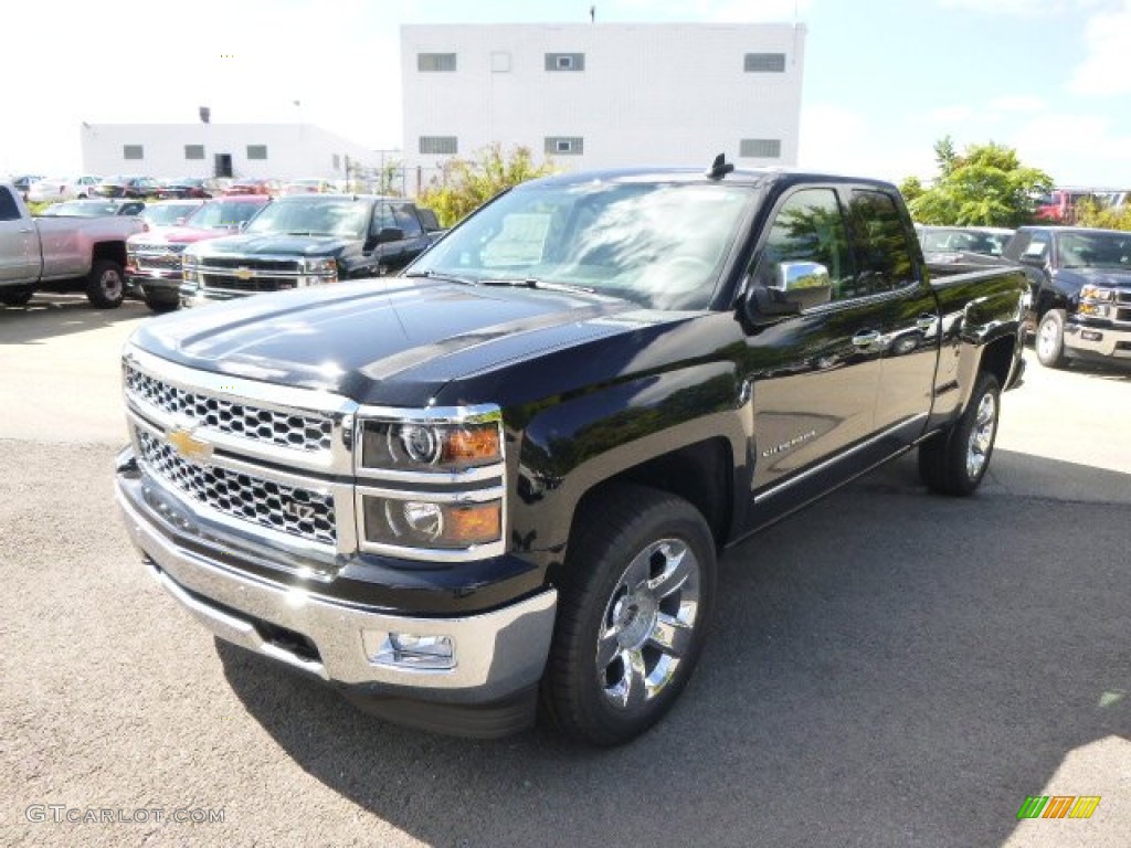 2015 Silverado 1500 LTZ Double Cab 4x4 - Black / Cocoa/Dune photo #2