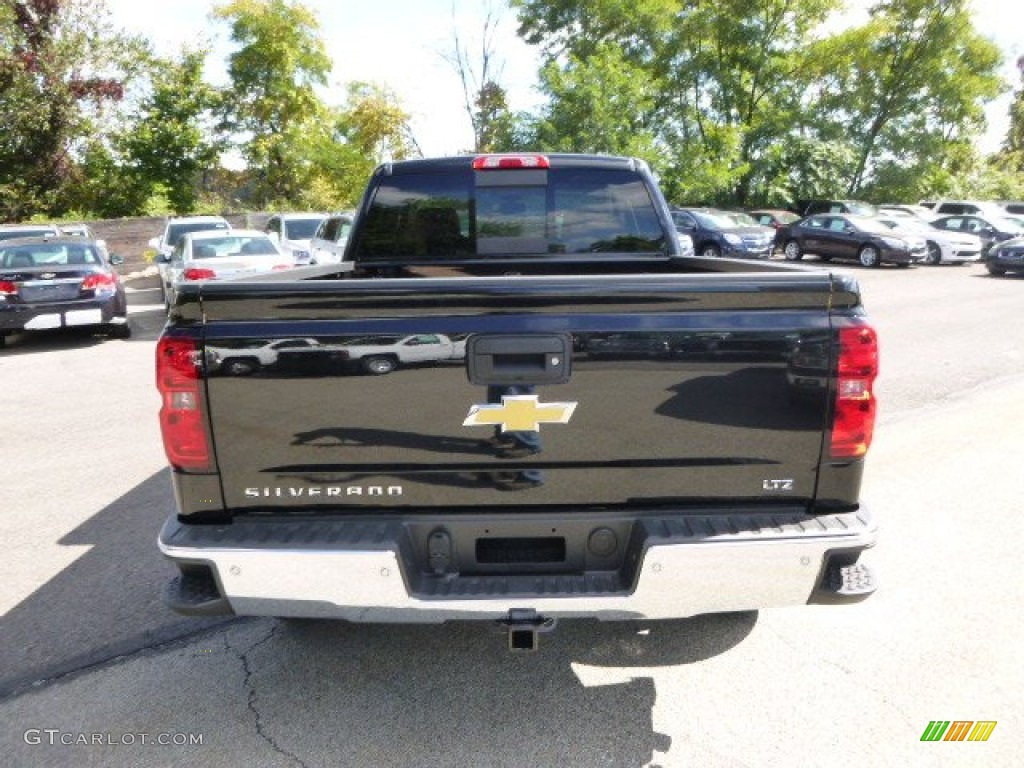 2015 Silverado 1500 LTZ Double Cab 4x4 - Black / Cocoa/Dune photo #7