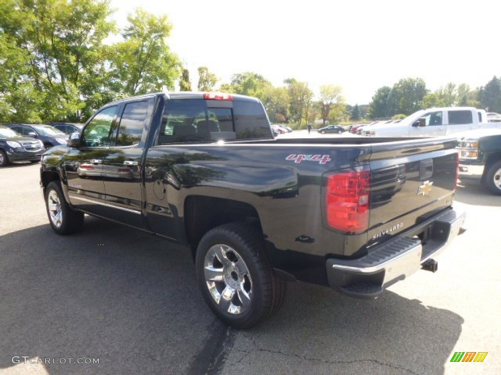 2015 Silverado 1500 LTZ Double Cab 4x4 - Black / Cocoa/Dune photo #8