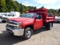 Victory Red - Silverado 3500HD WT Regular Cab 4x4 Dump Truck Photo No. 2
