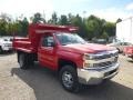 Victory Red - Silverado 3500HD WT Regular Cab 4x4 Dump Truck Photo No. 4