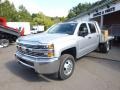 Silver Ice Metallic - Silverado 3500HD LT Crew Cab 4x4 Flat Bed Photo No. 2