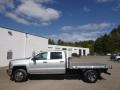 Silver Ice Metallic 2015 Chevrolet Silverado 3500HD LT Crew Cab 4x4 Flat Bed Exterior