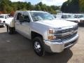 Silver Ice Metallic - Silverado 3500HD LT Crew Cab 4x4 Flat Bed Photo No. 4