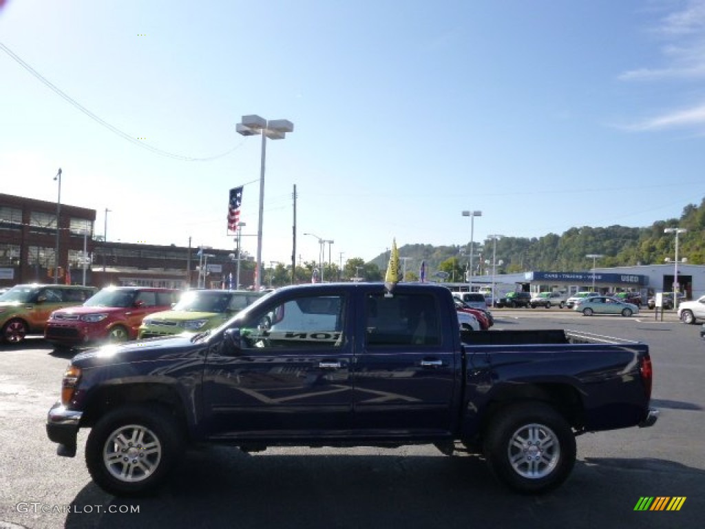 2012 Canyon SLE Crew Cab 4x4 - Navy Blue / Ebony photo #5